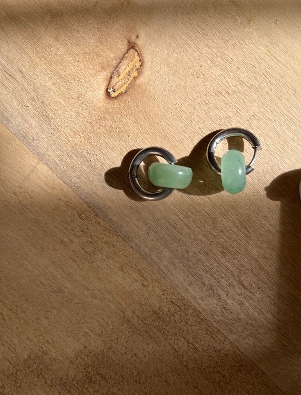 Producto - Aros cuarzo verde