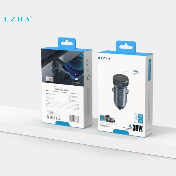 Producto - Adaptador Metalizado Para Auto de Carga Rapida de 30W TPC CR70.