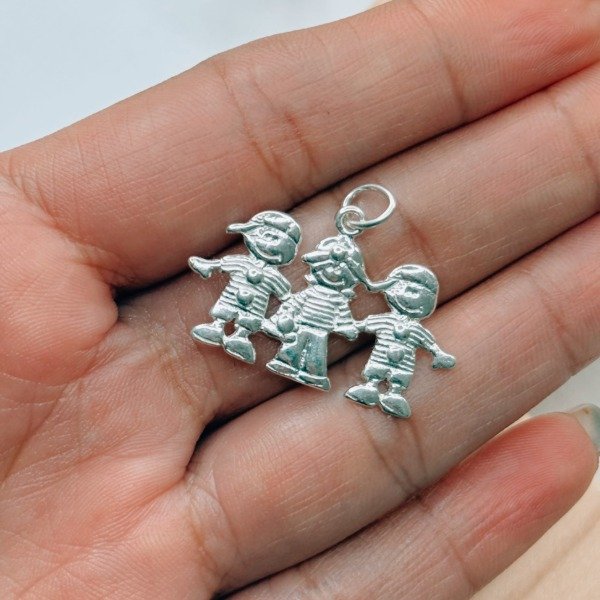 Producto - Dije Nenes Triple Plata 925 - 0