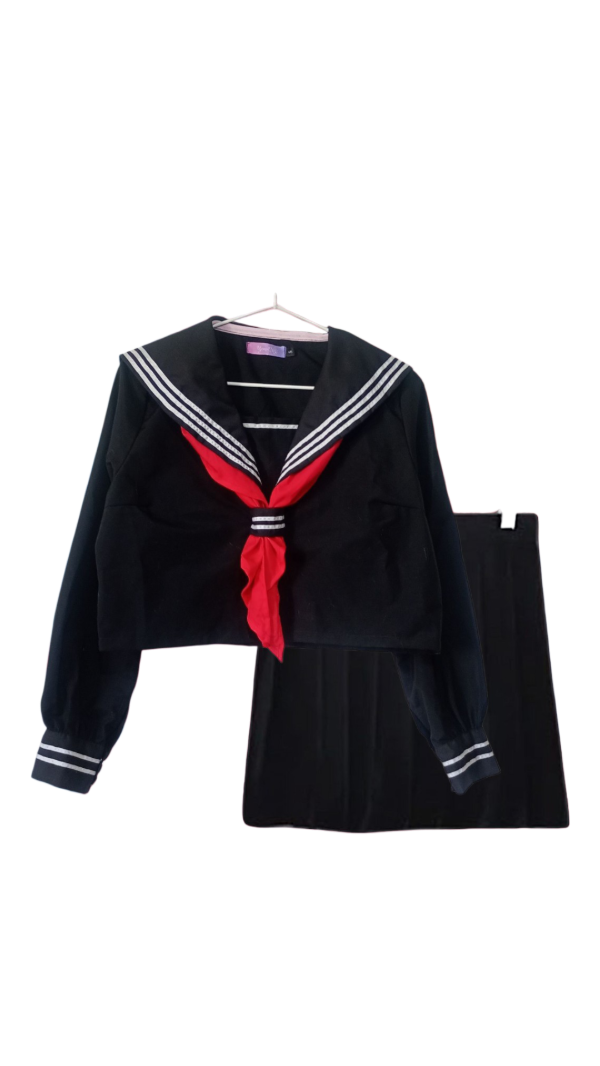 Producto - Sailorfuku manga larga negro x blanco con pollera