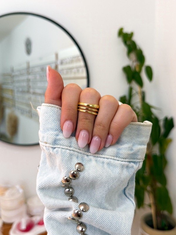 Producto - Anillo acero dorado triple regulable