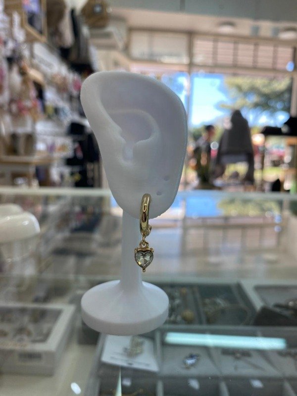 Producto - Aros Solitario Colgante Corazón - 2