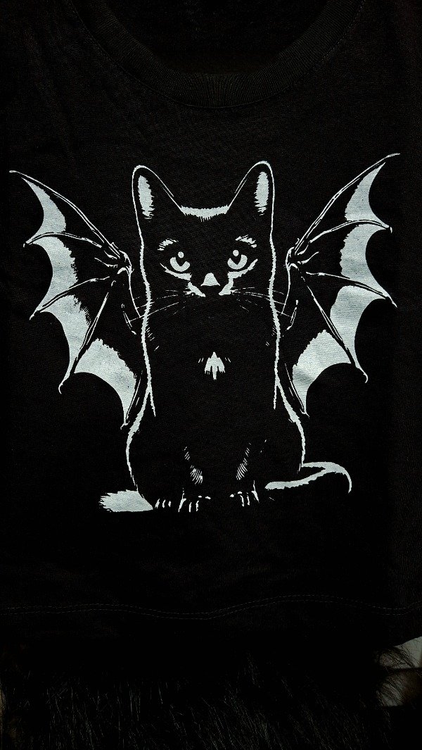 Producto - Crop Top Gato Kawaii Goth - 3