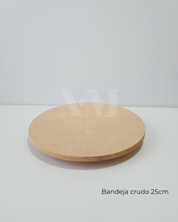 Producto - Bandeja redonda 25cm en crudo