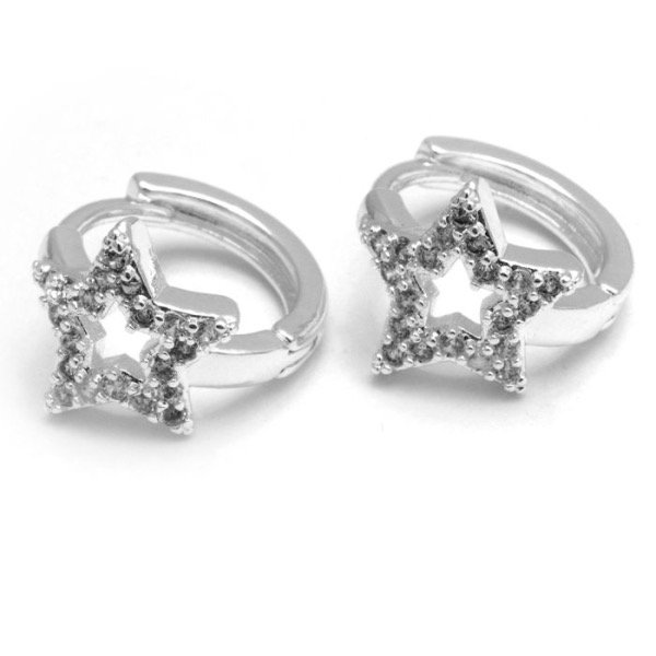 Producto - Argollas Estrellas Micropave 1,5cm