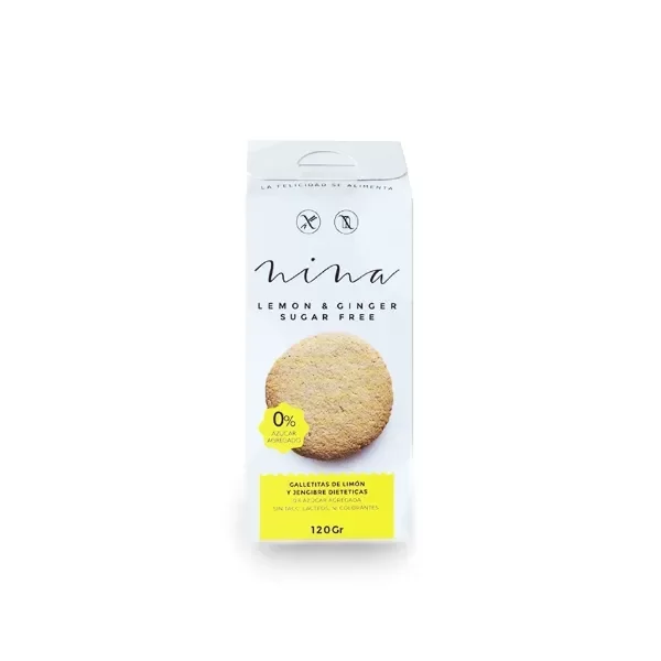 Producto - Galletitas dietéticas de Limón y Jengibre Nina 120gr