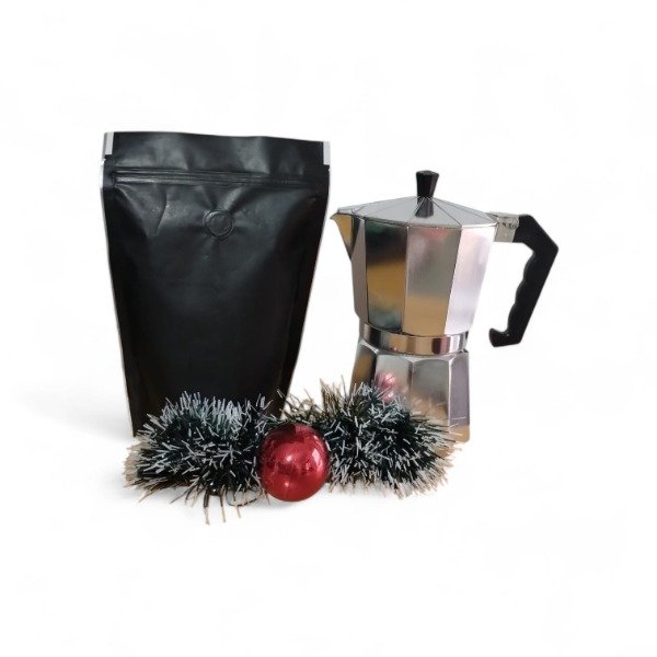 Producto - Promo fiestas, Cafetera Italiana + 250gr de   especialidad a elección