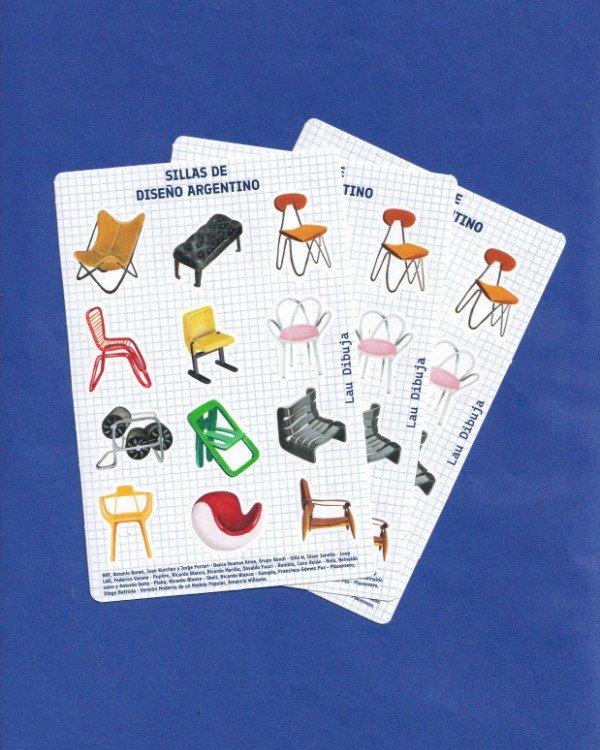 Producto - Plancha de stickers - Sillas