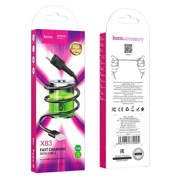 Producto - HOCO - X83 Cable Tipo C (1m) - 0
