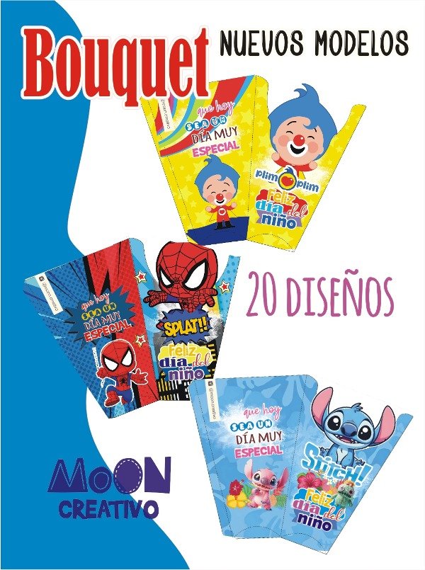 Producto - Bouquet Personajes Infantiles Día del Niño NUEVOS PERSONAJES