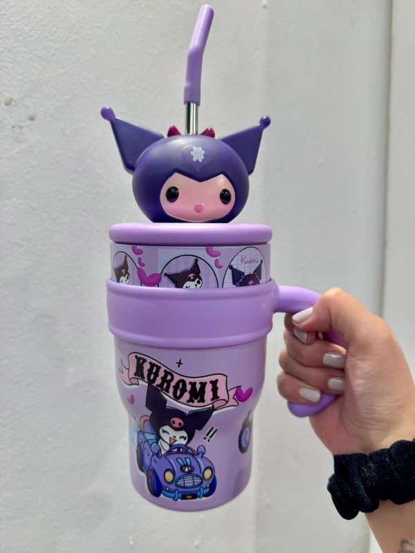Producto - VASO TERMICO CON SORBETE HELLO KITTY , KUROMI , ANGEL