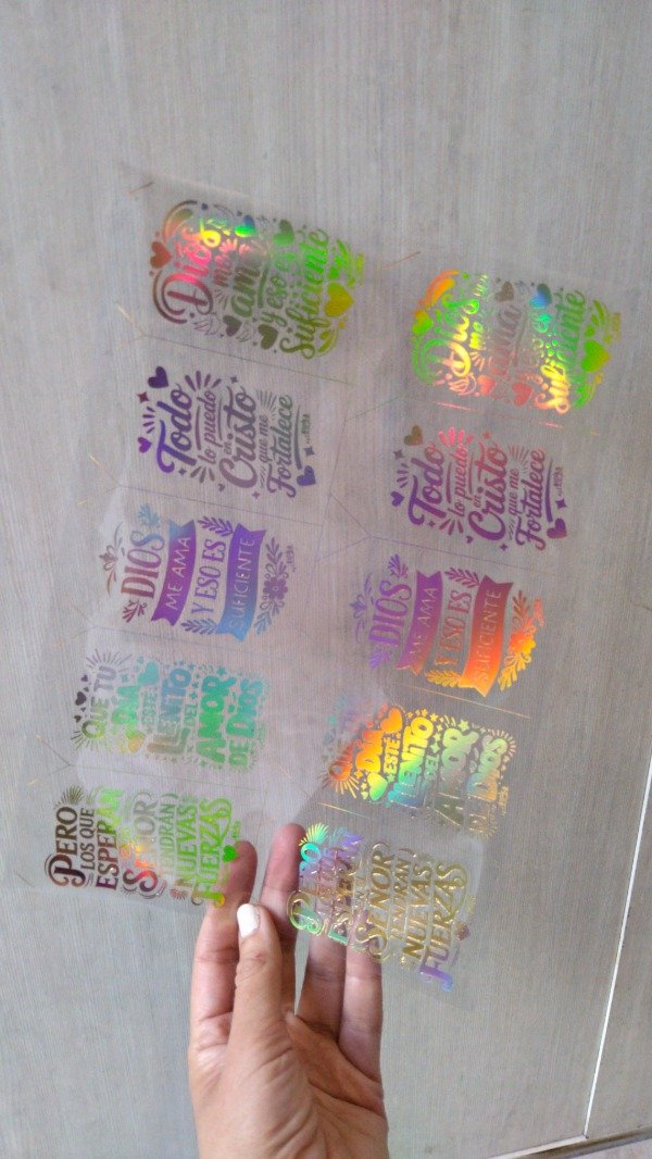 Producto - Estampa SHINE Acetato A4 x10 Tags Religión Oro Tornazol