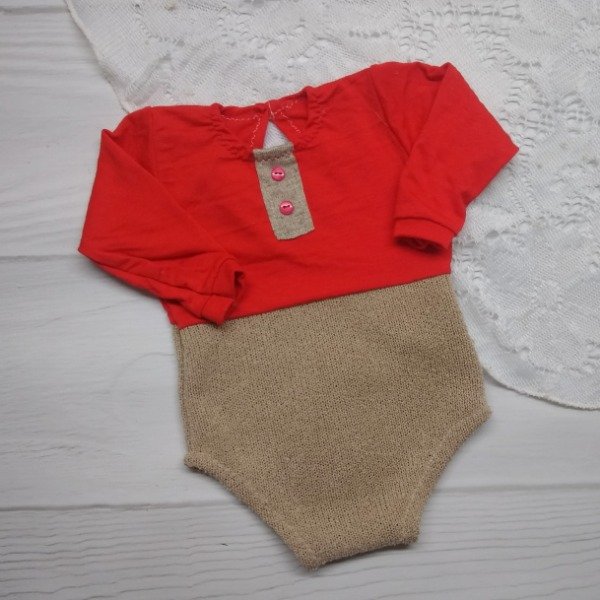 Producto - Body marrón/rojo Nb