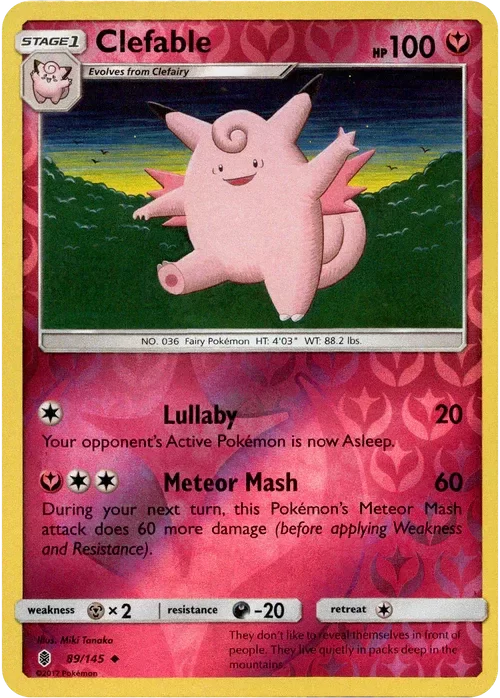 Producto - Clefable - 89/145 - Guardians Rising - Reverse Holo