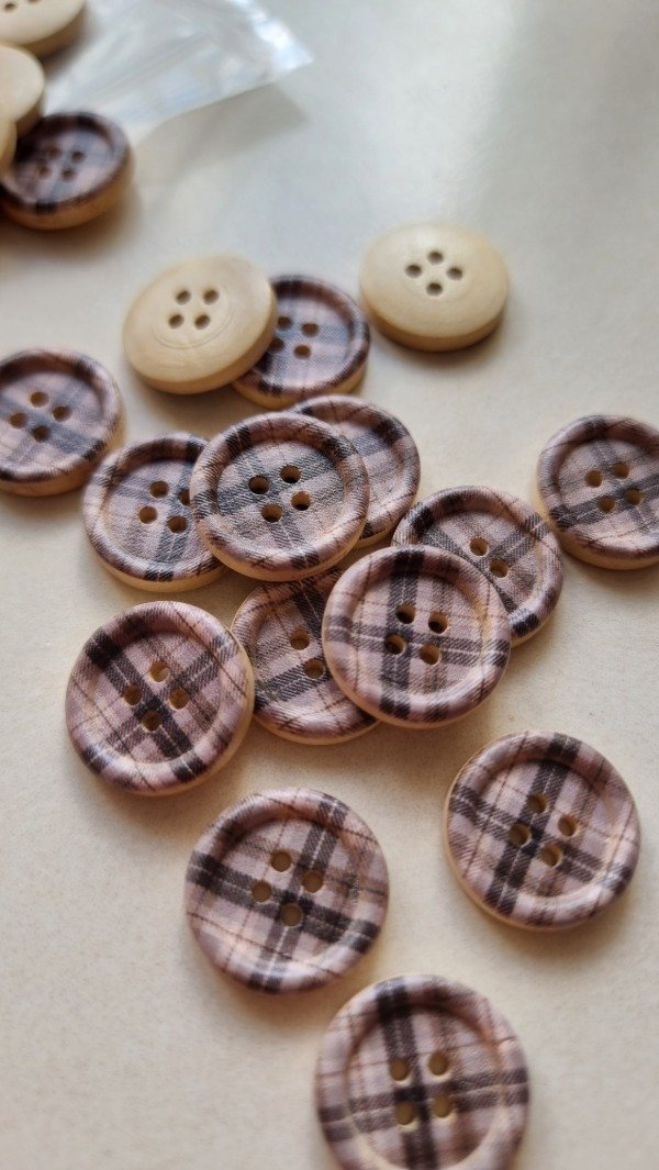 Producto - Botón CUADRILLÉ modelo4- 2cm