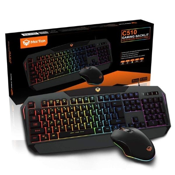 Producto - COMBO GAMER TECLADO + MOUSE RGB MEETION C510
