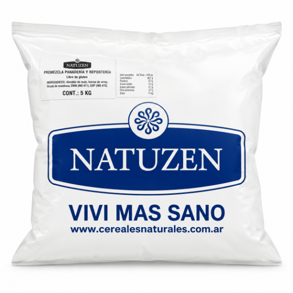 Producto - Premezcla para Panadería y Repostería sin gluten Natuzén 5 kg