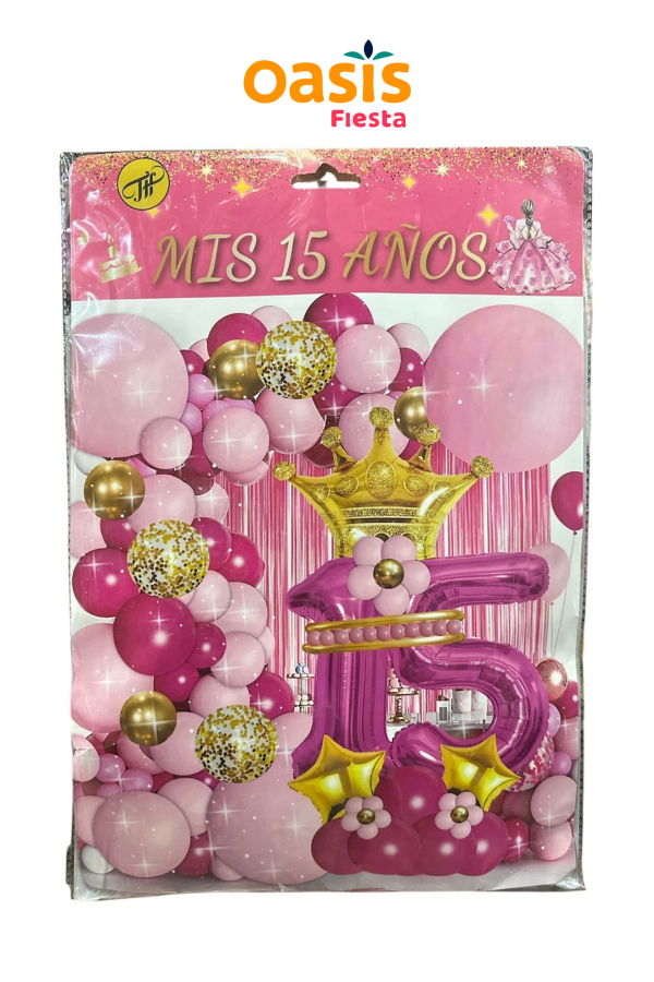 Producto - SET MIS 15 AÑOS (Color Rosa)