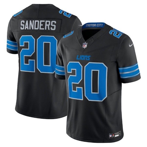 Producto - Jersey NFL Detroit Lions- #20 Barry Sanders - Edición Alternativa Negra