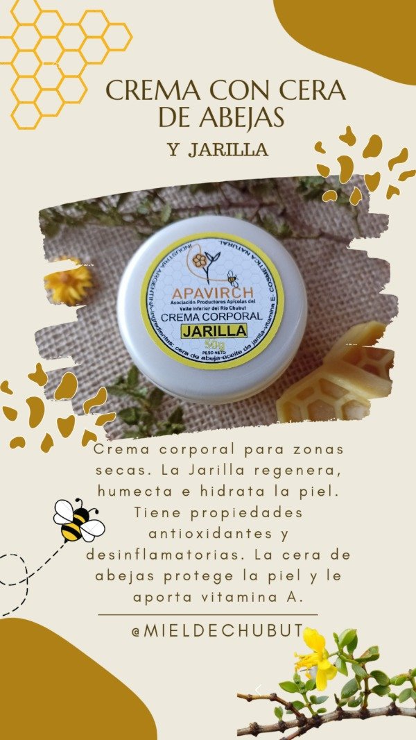 Producto - Crema a base de cera de abejas con Jarilla