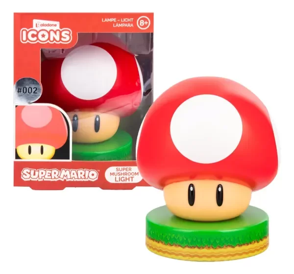 Producto - PRE-VENTA Lampara Icons Super Mario Super Mushroom Light 002 11cm