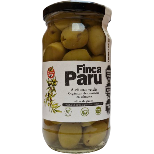 Producto - Aceitunas verdes descarozadas - 330g [Finca Paru]