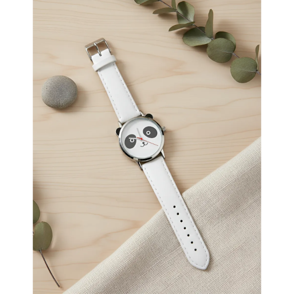 Producto - Reloj Muñeca Oso Panda Blanco Y Negro Niños BLANCO