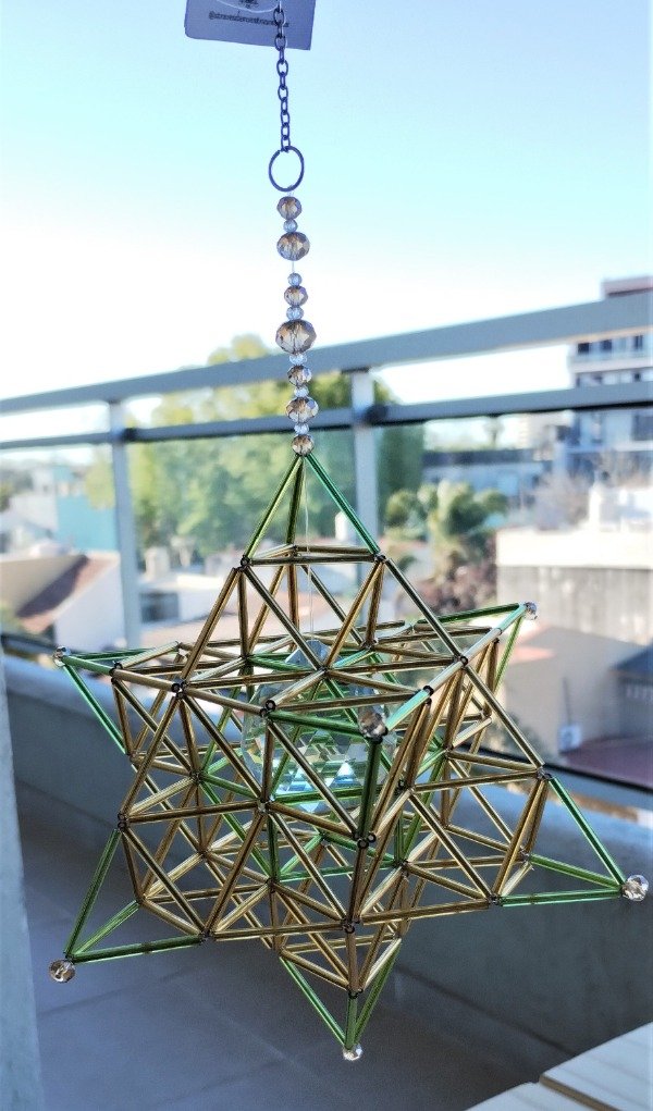 Producto - Merkaba Verde/Dorado (Mediano)