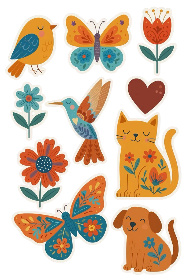 Producto - Planchita Stickers Natu