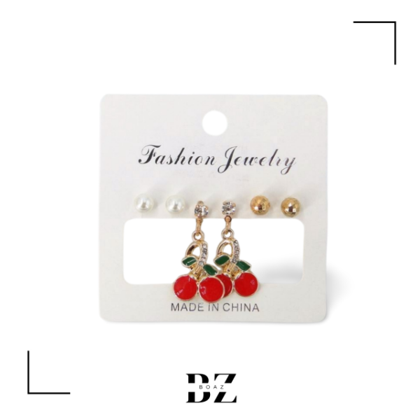 Producto - AROS X 3 PARES EN CARD CEREZA - 1994-2