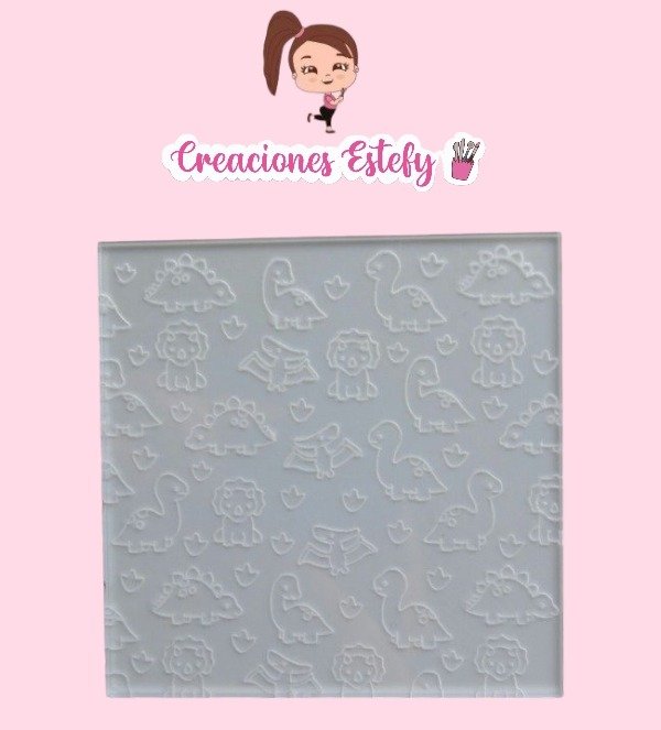 Producto - Placa Texturadora Acrílica Dinosaurios