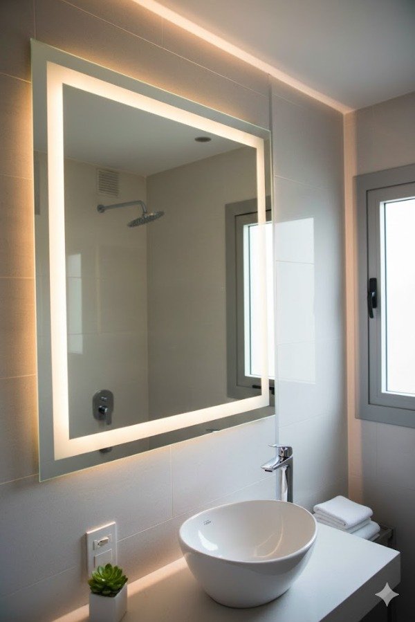 Producto - Espejo Rectangular Retroiluminado 125x80