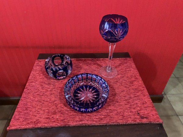 Producto - LOTE 3 PIEZAS CRISTAL CHECOSLOVACO. PRECIO POR TODO #10225
