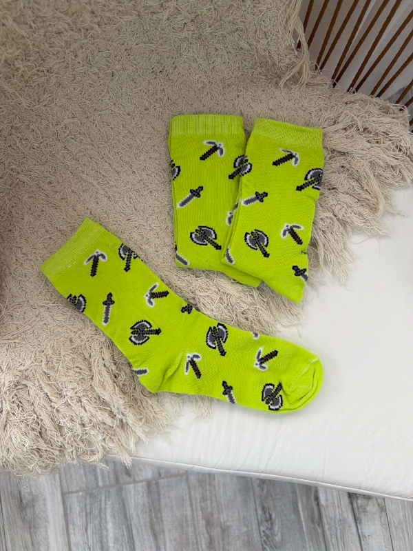 Producto - 3/4 doble algodón 35/41- Minecraft