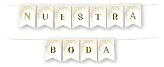 Producto - BANDERIN CON STAMPING NUESTRA BODA