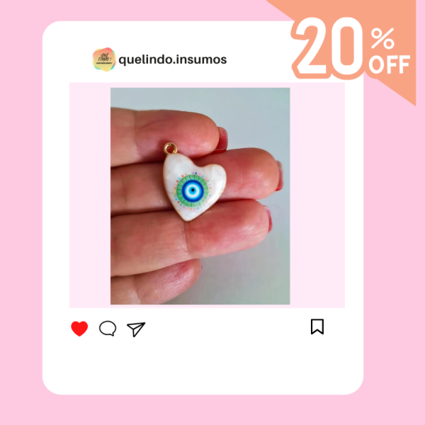 Producto - Corazón dorado ojo turco