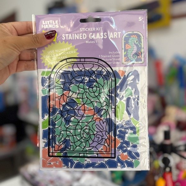 Producto - Kit de vitral con stickers Caballito de Mar 7489