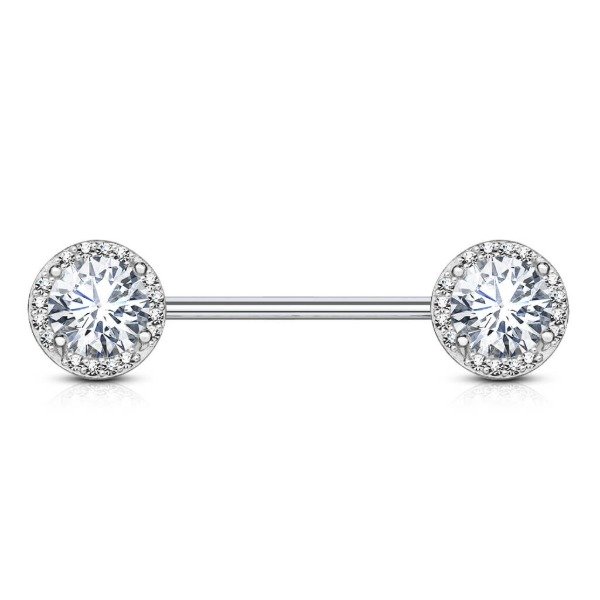 Producto - Piercing Nipple Pezonera Zirconia Redonda