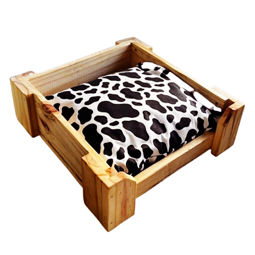 Producto - Camita con almohadón barnizado
