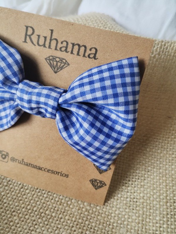 Producto - Moño Cuadrille Azul