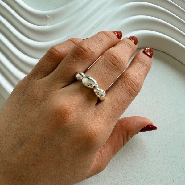 Producto - Anillo chunky PETRA plateado