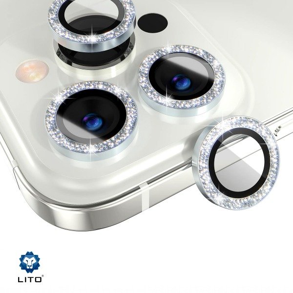 Producto - Protector de Lentes individuales iPhone 14 Pro Glitter Brillos