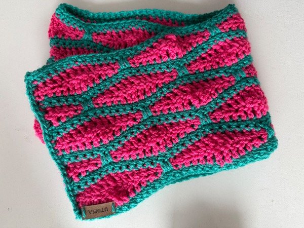 Producto - Cuello Infinito Fucsia y Verde - 3