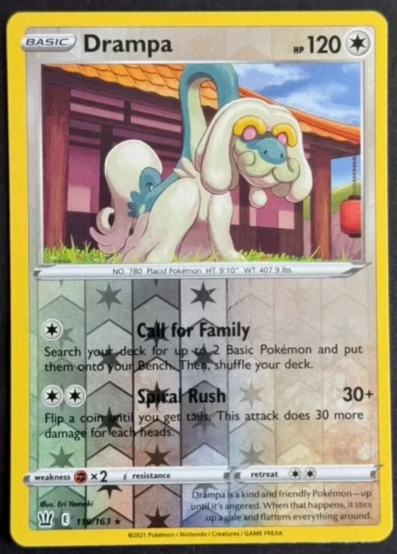 Producto - Pokemon TCG Battle Styles Reverse Holo Drampa 119/163