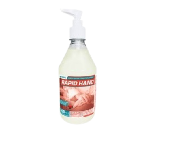 Producto - Jabón Líquido Antibacterial para Manos Rapid Hand con Dosificador 500 ml