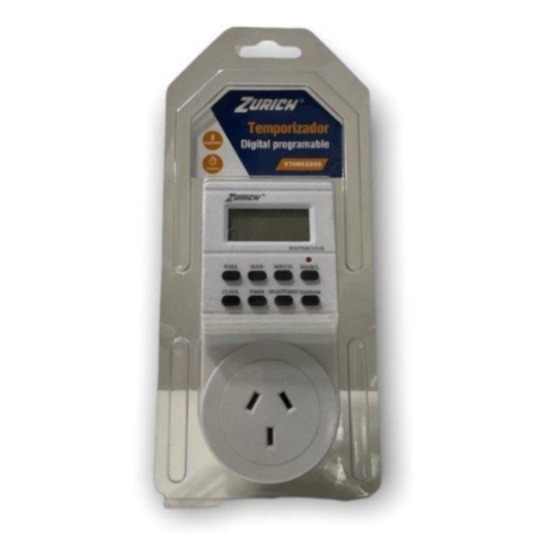 Producto - ZURICH TEMPORIZADOR RELOJ TIMER DIGITAL PROGRAMABLE