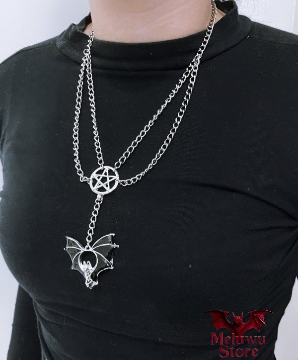Producto - Collar murciélago-pentagrama