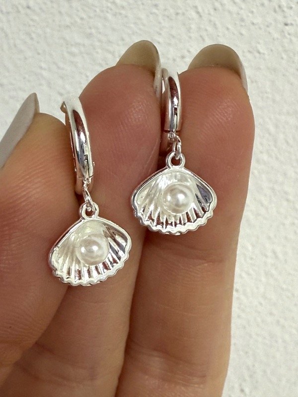 Producto - AB1563 Aros click ostras acero blanco