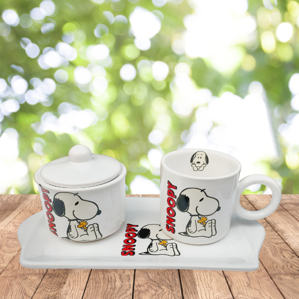 Producto - Set desayuno (Taza-azucarera-bandeja) Snoopy 1