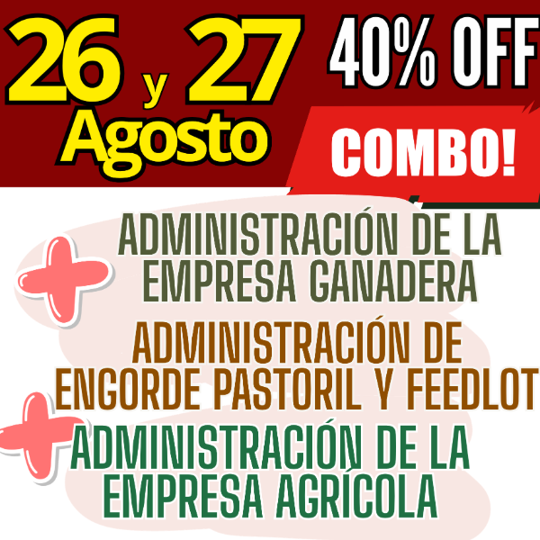 Producto - COMBO 3 CURSOS: Admin Ganadera + Engorde Pastoril y Feedlot + Admin Agrícola